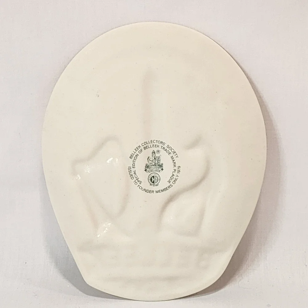 Belleek Collectors Society 1979 Trade Mark Plaque Founder Member Irish Pottery